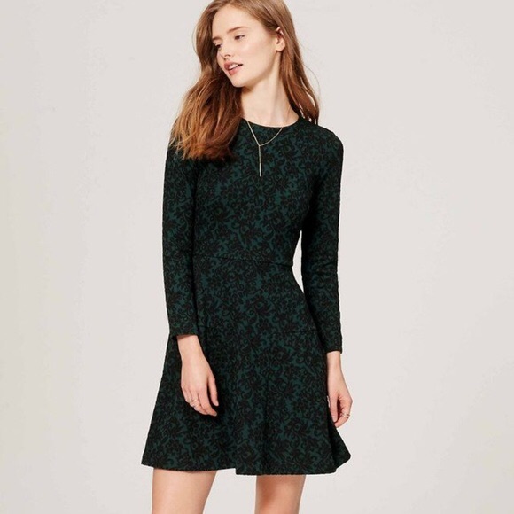 slim fit dress slacks Green Printed Wrap Over Belted Long Sleeve Skater Dress – AX Paris main image 1